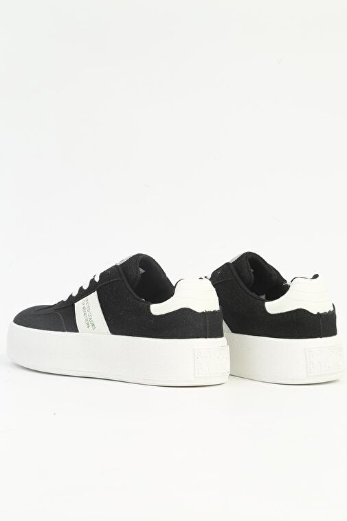 United Colors of Benetton Siyah-Beyaz Kadın Sneaker BNI-11241-Siyah Beyaz - Görsel 4