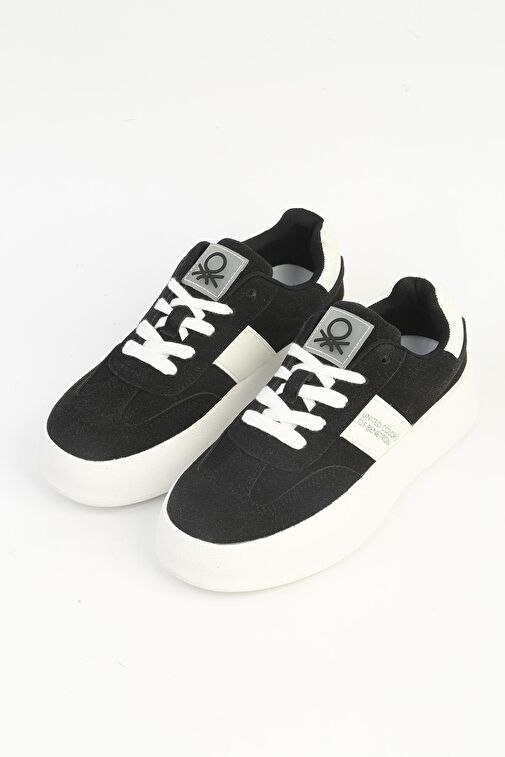 United Colors of Benetton Siyah-Beyaz Kadın Sneaker BNI-11241-Siyah Beyaz - Görsel 5