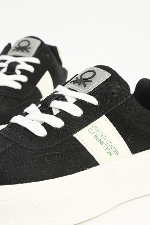 United Colors of Benetton Siyah-Beyaz Kadın Sneaker BNI-11241-Siyah Beyaz - Görsel 6