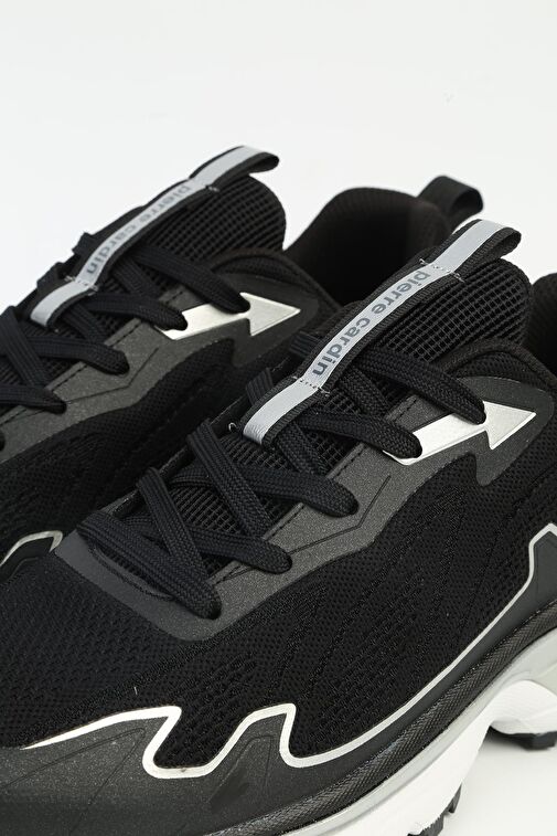 Pierre Cardin Siyah-Beyaz Erkek Sneaker PCI-11054-Siyah Beyaz - Görsel 6