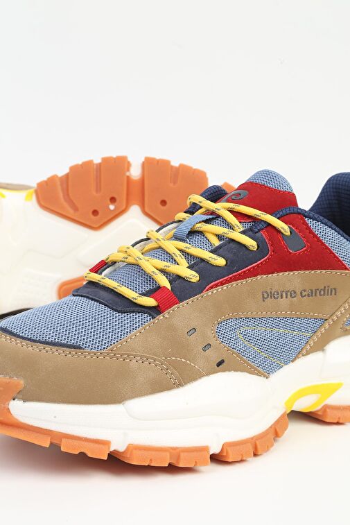 Pierre Cardin Mavi-Kahverengi Erkek Sneaker PCI-11093-Mavi Taba - Görsel 5