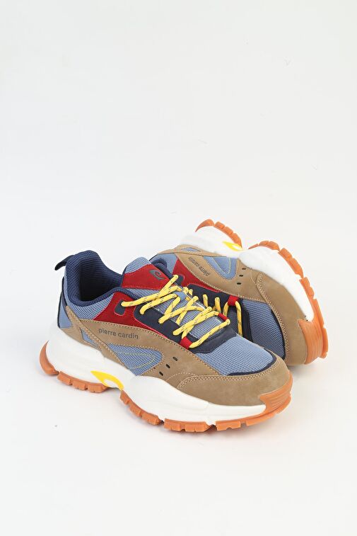 Pierre Cardin Mavi-Kahverengi Erkek Sneaker PCI-11093-Mavi Taba - Görsel 6