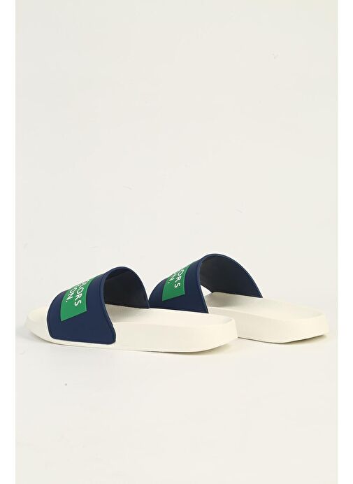 United Colors of Benetton Beyaz-Lacivert Erkek Terlik BN-1430-Beyaz Lacivert - Görsel 4