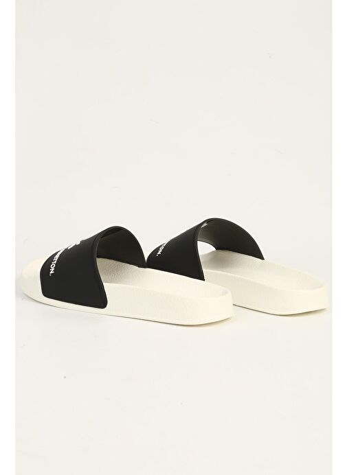 United Colors of Benetton Siyah-Beyaz Kadın Terlik BN-1431-Beyaz Siyah - Görsel 4