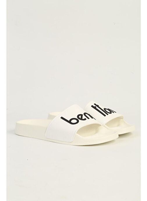 United Colors of Benetton Beyaz Kadın Terlik BN-1432-Beyaz - Görsel 3