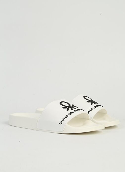 Benetton Beyaz Erkek Terlik BN-1434 - Görsel 2