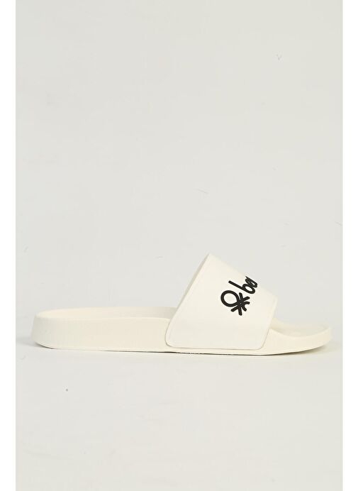 United Colors of Benetton Beyaz Kadın Terlik BN-1442-Beyaz - Görsel 2