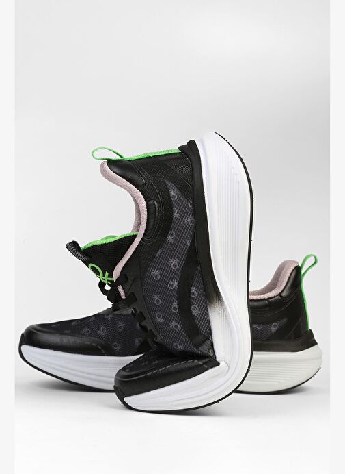 Benetton Siyah Beyaz Kadın Spor Ayakkabı İTHAL BNI-11441 - Görsel 3