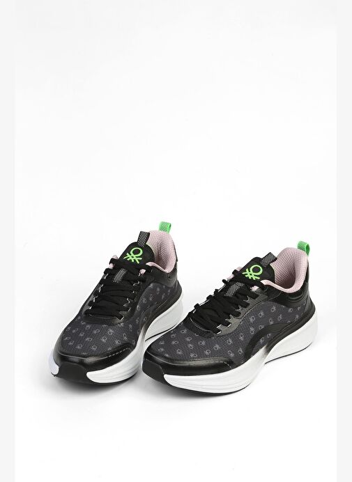 Benetton Siyah Beyaz Kadın Spor Ayakkabı İTHAL BNI-11441 - Görsel 6