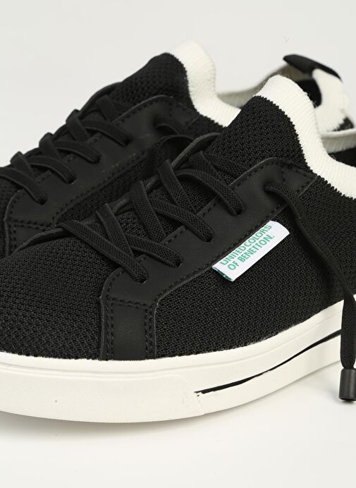 Benetton Siyah Beyaz Kadın Spor Ayakkabı İTHAL BNI-11483 - Görsel 5