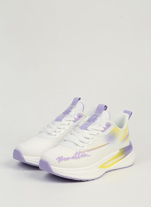 Benetton Beyaz Kadın Spor Ayakkabı İTHAL BNI-11496 - Görsel 5
