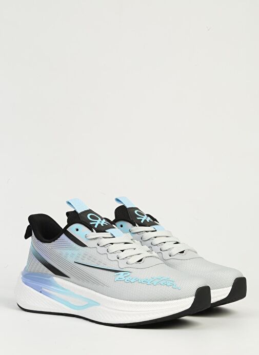 Benetton Gri Kadın Spor Ayakkabı İTHAL BNI-11496 - Görsel 3