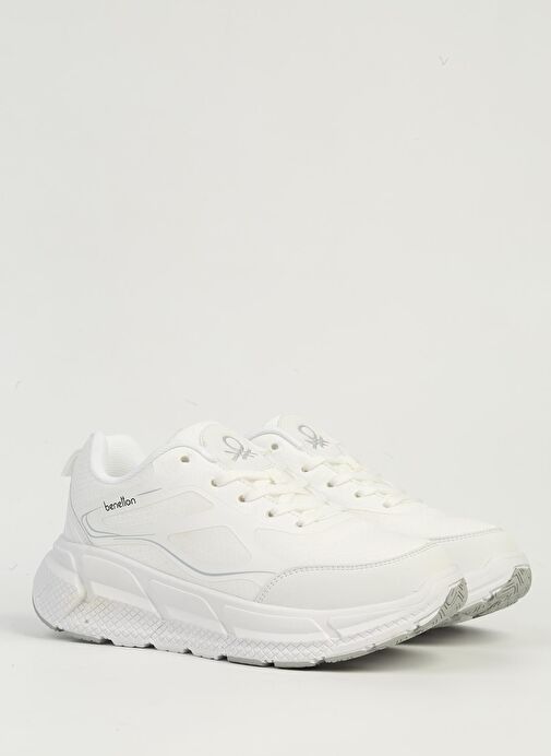 Benetton Beyaz Kadın Spor Ayakkabı İTHAL BNI-11500 - Görsel 4