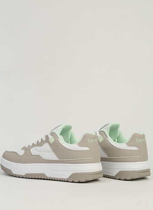 Benetton Beyaz Gri Kadın Spor Ayakkabı İTHAL BNI-11509 - Görsel 4