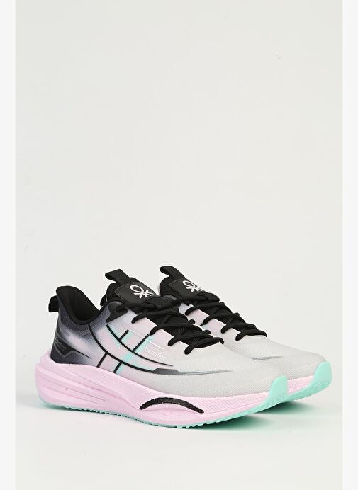 Benetton Gri Siyah Kadın Spor Ayakkabı İTHAL BNI-11510 - Görsel 3