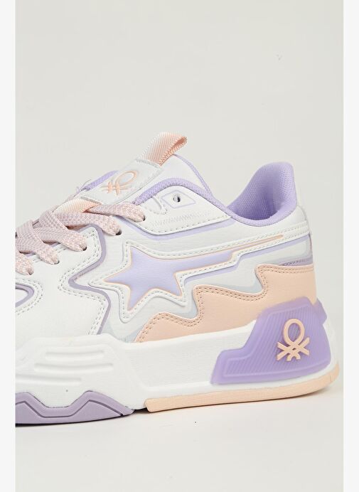 Benetton Beyaz Pudra Kadın Spor Ayakkabı İTHAL BNI-11512 - Görsel 6