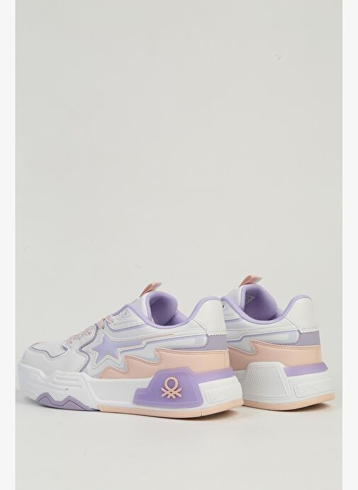 Benetton Beyaz Pudra Kadın Spor Ayakkabı İTHAL BNI-11512 - Görsel 4