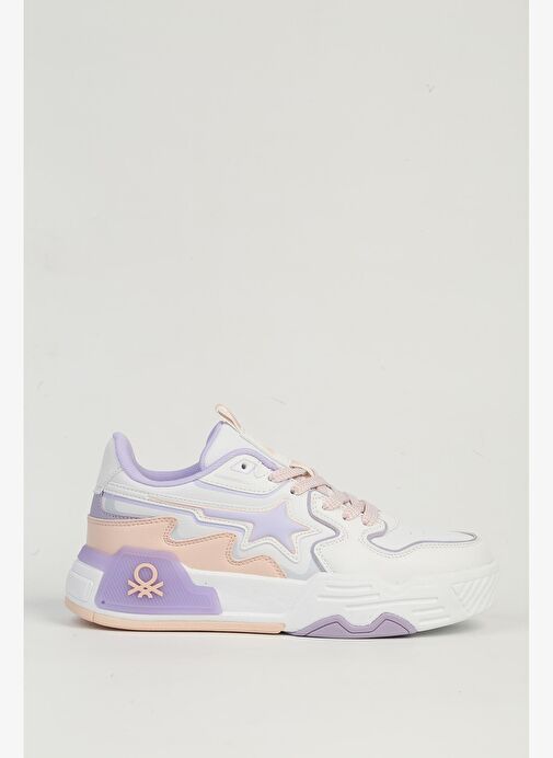 Benetton Beyaz Pudra Kadın Spor Ayakkabı İTHAL BNI-11512 - Görsel 2