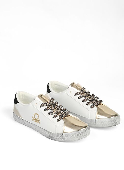 Benetton Beyaz Kadın Spor Ayakabı İTHAL BNI-11526 - Görsel 3