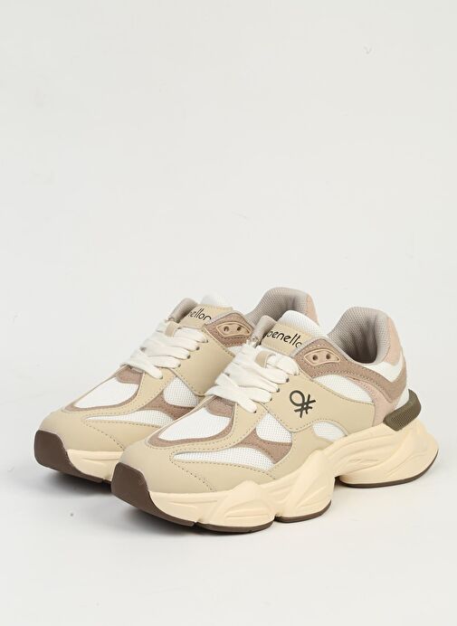 Benetton Bej Kadın Spor Ayakkabı BNI-11566 - Görsel 5