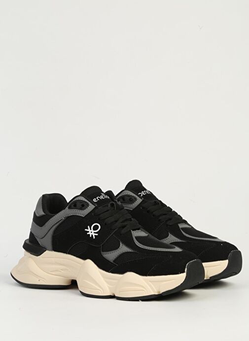 Benetton Siyah Füme Kadın Spor Ayakkabı BNI-11566 - Görsel 3