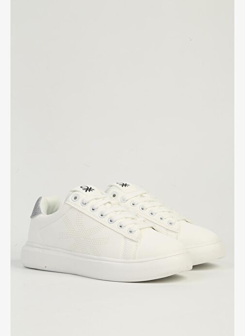 Benetton Beyaz Kadın Spor Ayakkabı BNI-11567 - Görsel 3