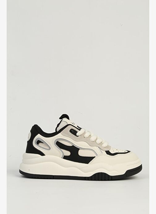 Benetton Beyaz Siyah Kadın Spor Ayakkabı İTHAL BNI-11571 - Görsel 2