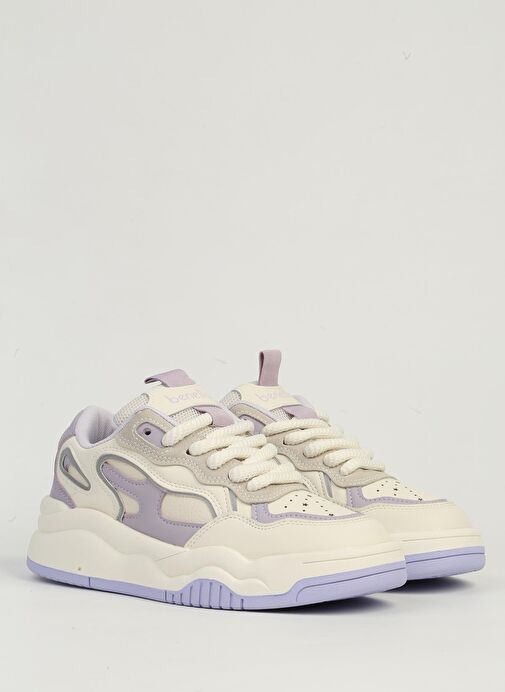 Benetton Beyaz Lila Kadın Spor Ayakkabı İTHAL BNI-11571 - Görsel 4