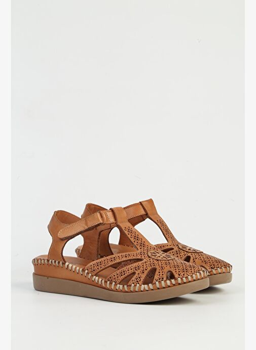 Pierre Cardin Hakiki Deri Kadın Siyah Sandalet PC-54517 - Görsel 3