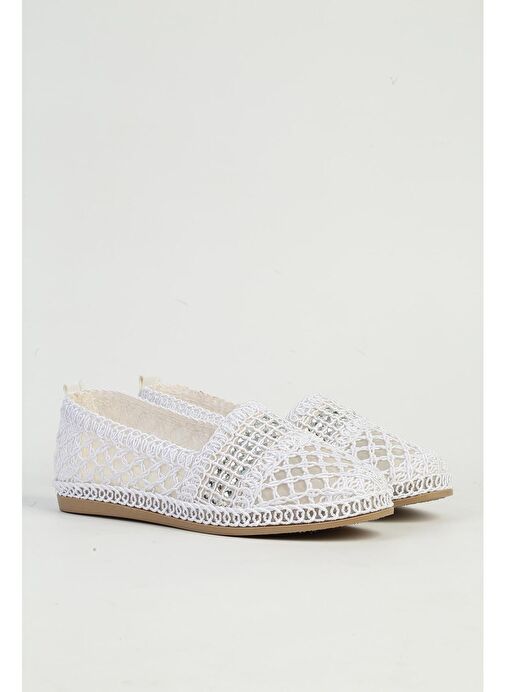 Pierre Cardin Beyaz Kadın Babet Ayakkabı PC-54570 - Görsel 3