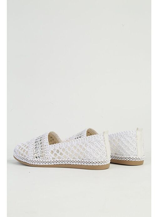 Pierre Cardin Beyaz Kadın Babet Ayakkabı PC-54570 - Görsel 4