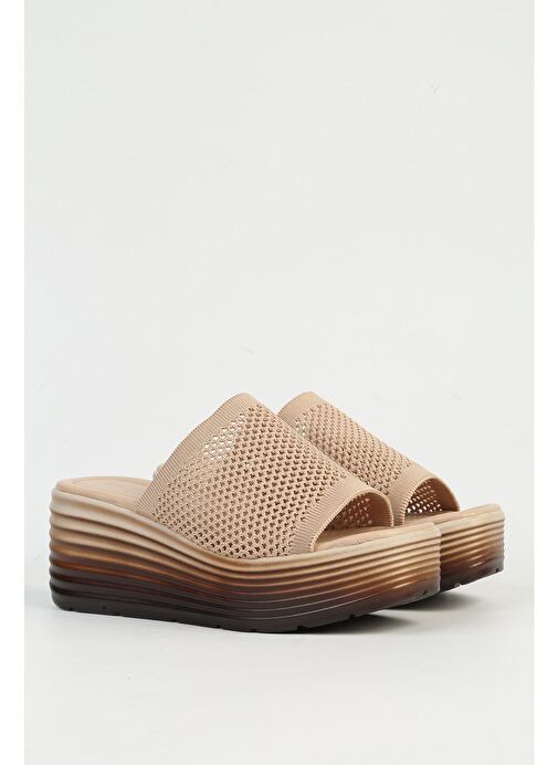 Pierre Cardin Vizon Kadın Topuklu Terlik PC-54574-Vizon - Görsel 3