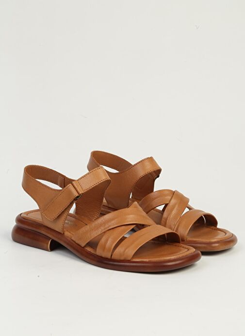 Pierre Cardin Taba Kadın Deri Sandalet PC-54600 - Görsel 3