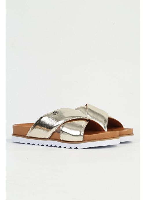 Pierre Cardin Gold Kadın Terlik PC-54601-Light Altin - Görsel 3