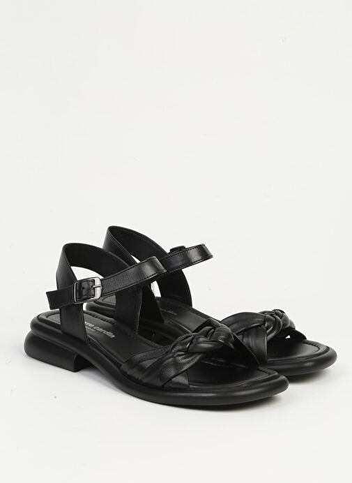 Pierre Cardin Siyah Kadın Deri Sandalet PC-54617 - Görsel 3