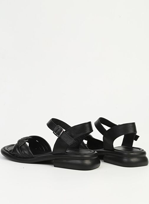 Pierre Cardin Siyah Kadın Deri Sandalet PC-54617 - Görsel 4