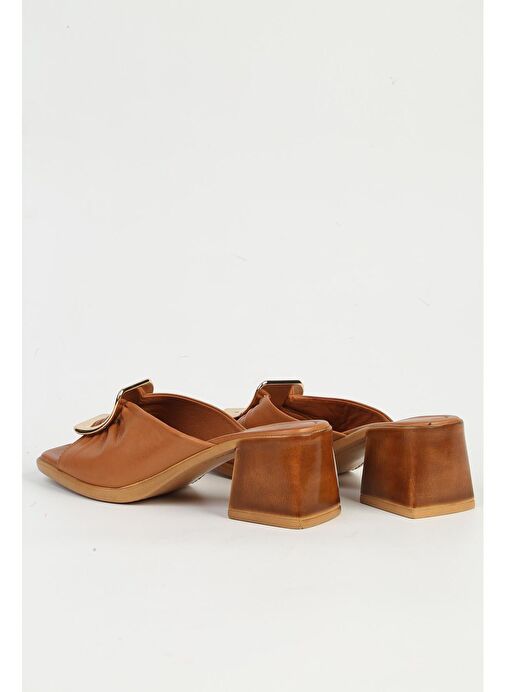 Pierre Cardin Taba Kadın Topuklu Terlik PC-54629-Taba - Görsel 4