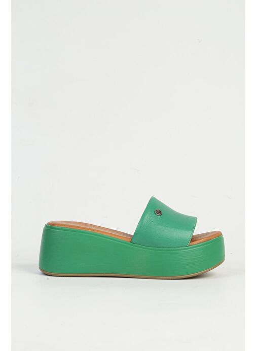 Pierre Cardin Yeşil Kadın Topuklu Terlik PC-54640 - Görsel 2