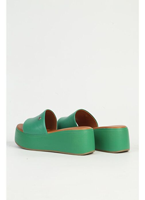Pierre Cardin Yeşil Kadın Topuklu Terlik PC-54640 - Görsel 4