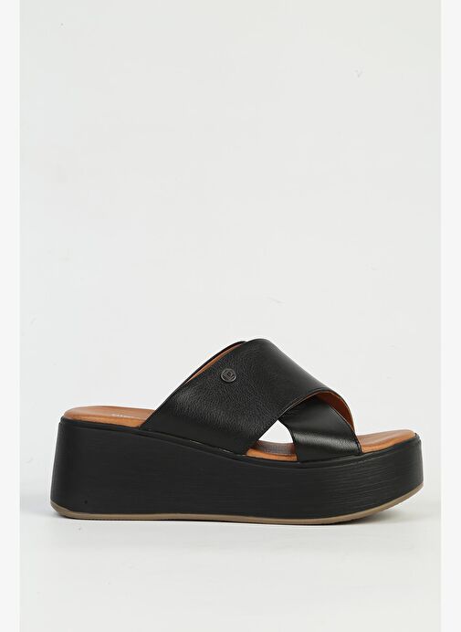 Pierre Cardin Hakiki Deri Siyah Kadın Topuklu Ayakkabı PC-54641 - Görsel 2