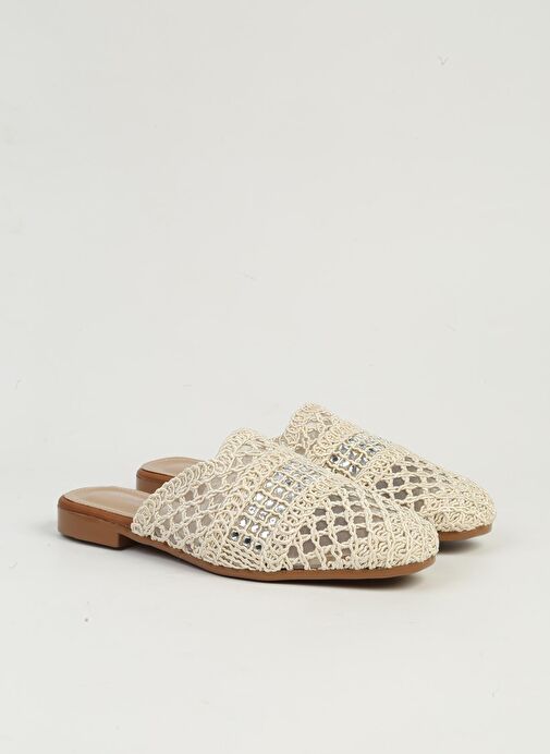 Pierre Cardin Krem Kadın Terlik PC-54712 - Görsel 3