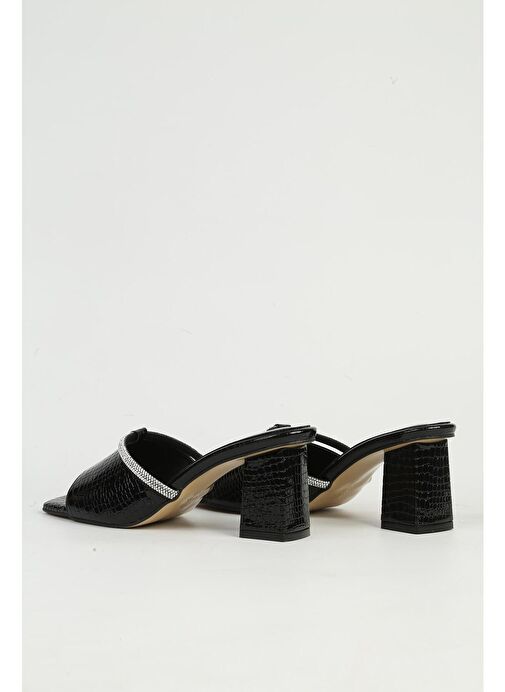 Pierre Cardin Siyah Kadın Topuklu Terlik PC-54724 - Görsel 4