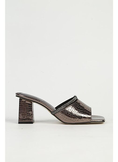 Pierre Cardin Platin Kadın Topuklu Terlik PC-54724 - Görsel 2