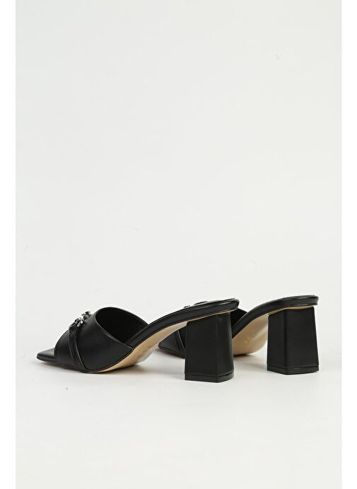 Pierre Cardin Siyah Kadın Topuklu Terlik PC-54726 - Görsel 4