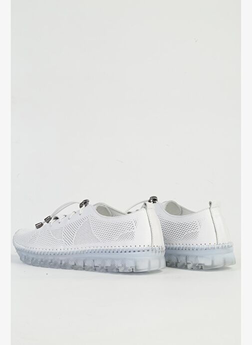 Pierre Cardin Hakiki Deri Beyaz Kadın Spor Ayakkabı PC-54761 - Görsel 4