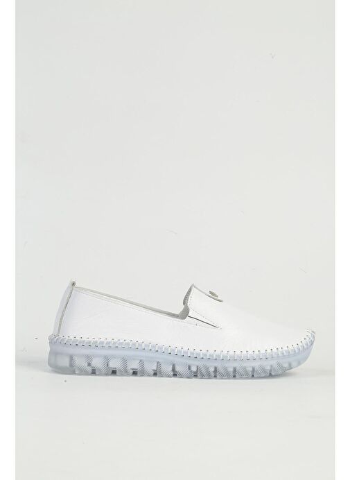 Pierre Cardin Beyaz Deri Kadın Ayakkabı PC-54768 - Görsel 2