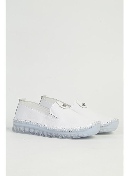 Pierre Cardin Beyaz Deri Kadın Ayakkabı PC-54768 - Görsel 3