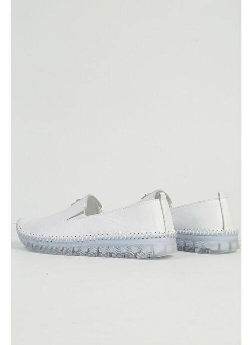 Pierre Cardin Beyaz Deri Kadın Ayakkabı PC-54768 - Görsel 4