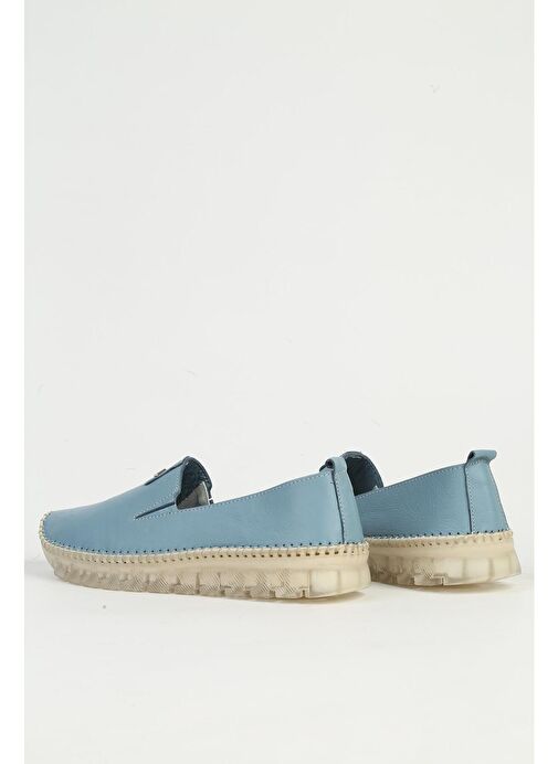 Pierre Cardin Mavi Deri Kadın Ayakkabı PC-54768 - Görsel 4