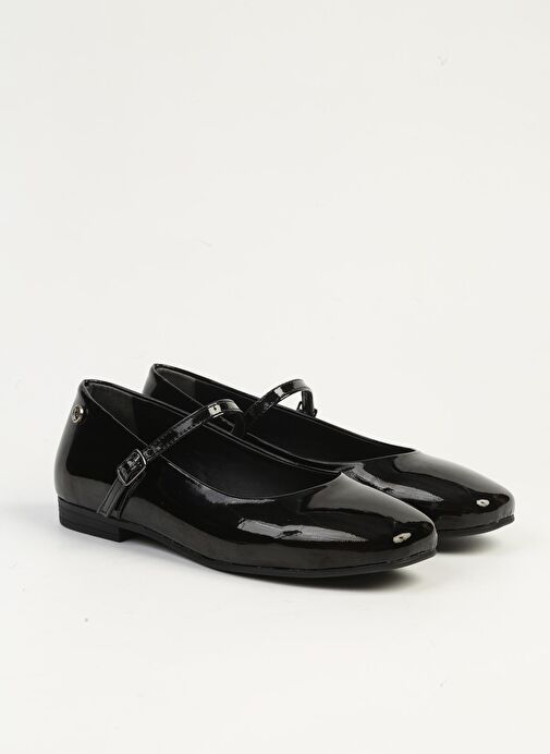 Pierre Cardin Siyah Rugan Kadın Günlük Babet Ayakkabı PC-54810 - Görsel 3